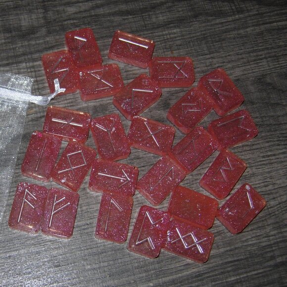 Viking Futhark Runes Stone Set - Picture 1 of 4